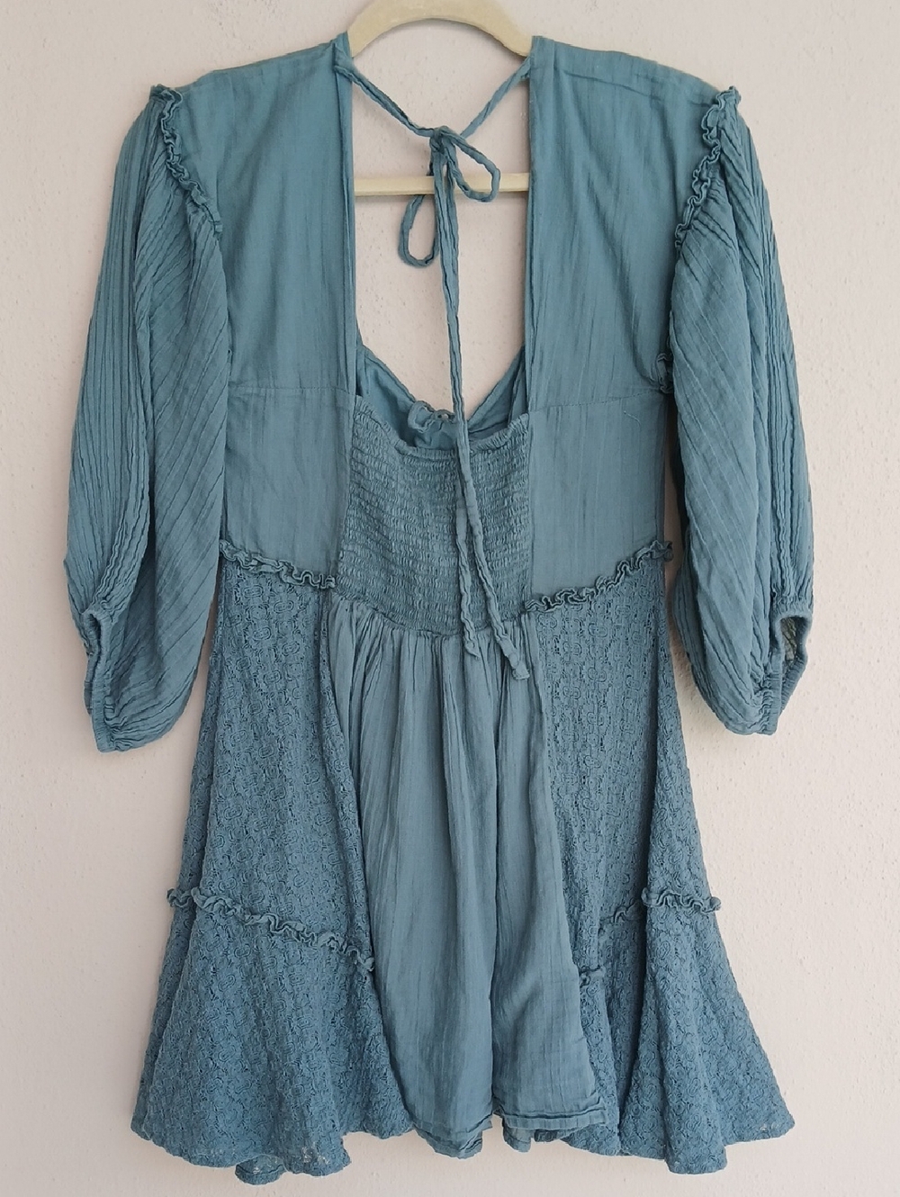 Free-est Free People Juniper Mini Dress Sagebrush Green Medium - Picture 10 of 10